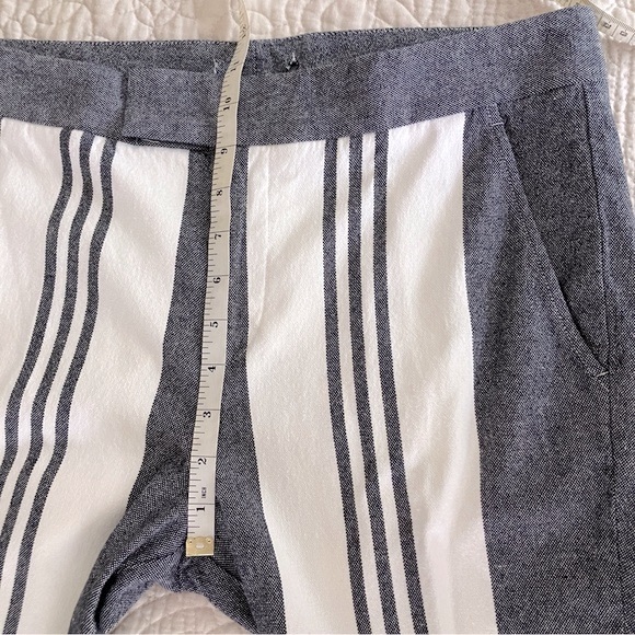 Vince sample piece blue/white cotton vertical striped pants - Picture 11 of 14